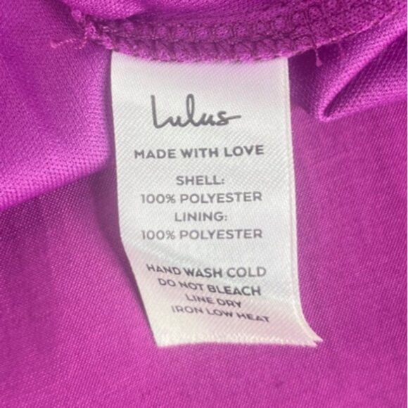 Lulus Positively Darling Magenta Satin Surplice Skater Dress Medium New - Picture 10 of 12